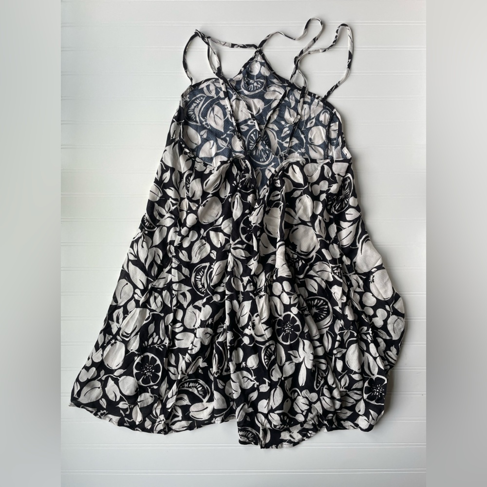 Anthropologie Sheer Black and White Mini Dress Casual Women’s NWT Large NEW - Picture 6 of 7